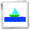 A boat in a swimming pool