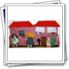 A little house with dolls